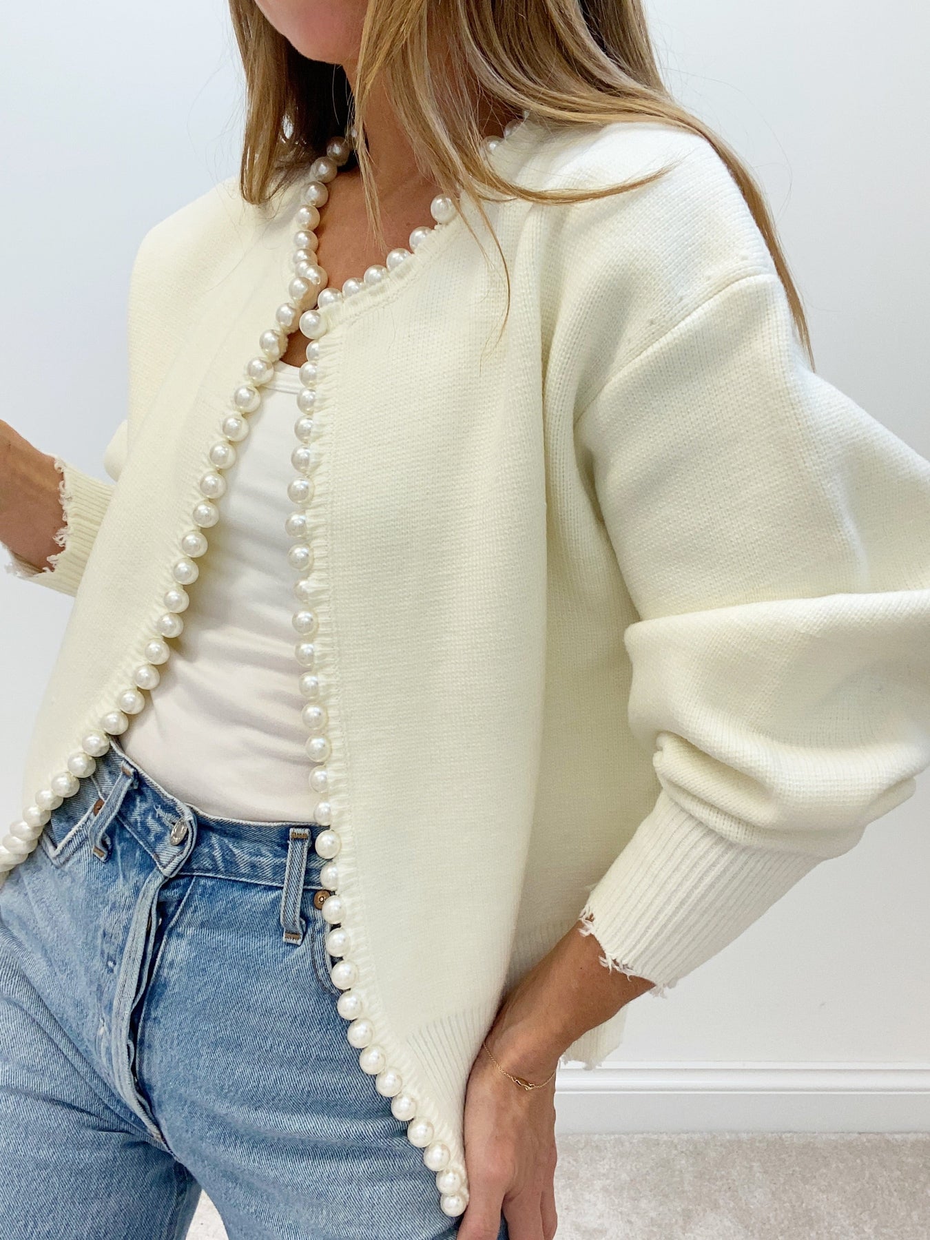 Olivia - Cardigan Chic con Perle