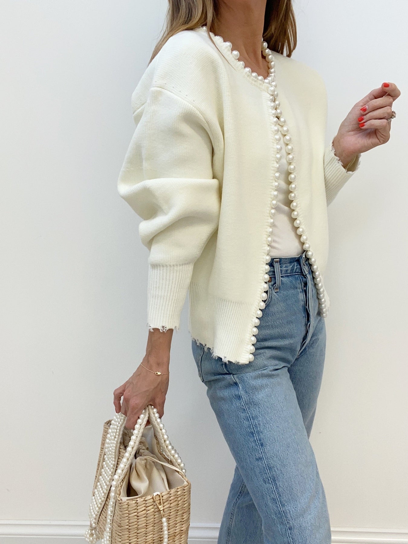 Olivia - Cardigan Chic con Perle