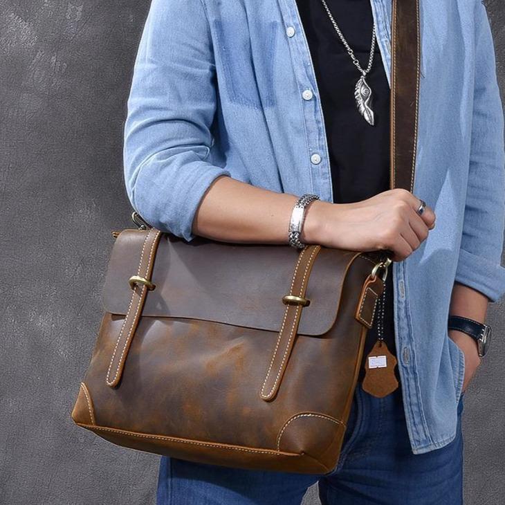 Borsa in Pelle Marrone | YPRES